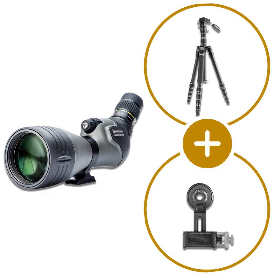 Πακέτο τηλεσκοπίου Vanguard Endeavor 82hd 20-60 x 80 + τρίποδο veo3 go 265hap + σετ digiscopie