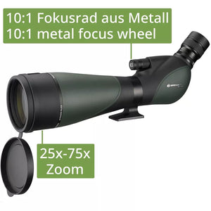 Τηλεσκόπιο παρατήρησης BRESSER Pirsch 25-75x100 Δεύτερης Γενιάς με Σύστημα Εστίασης DeLuxe 10:1 