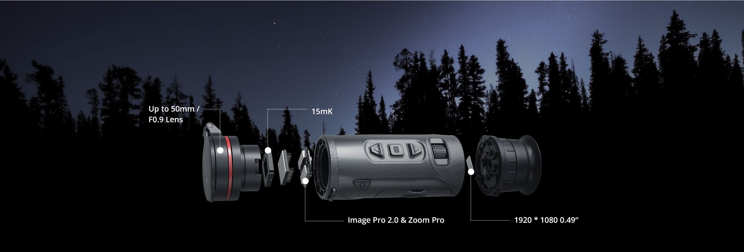 Θερμικό Μονοκιάλι Hikmicro Falcon 2 FQ50LV 2.0 με αποστασιόμετρο 